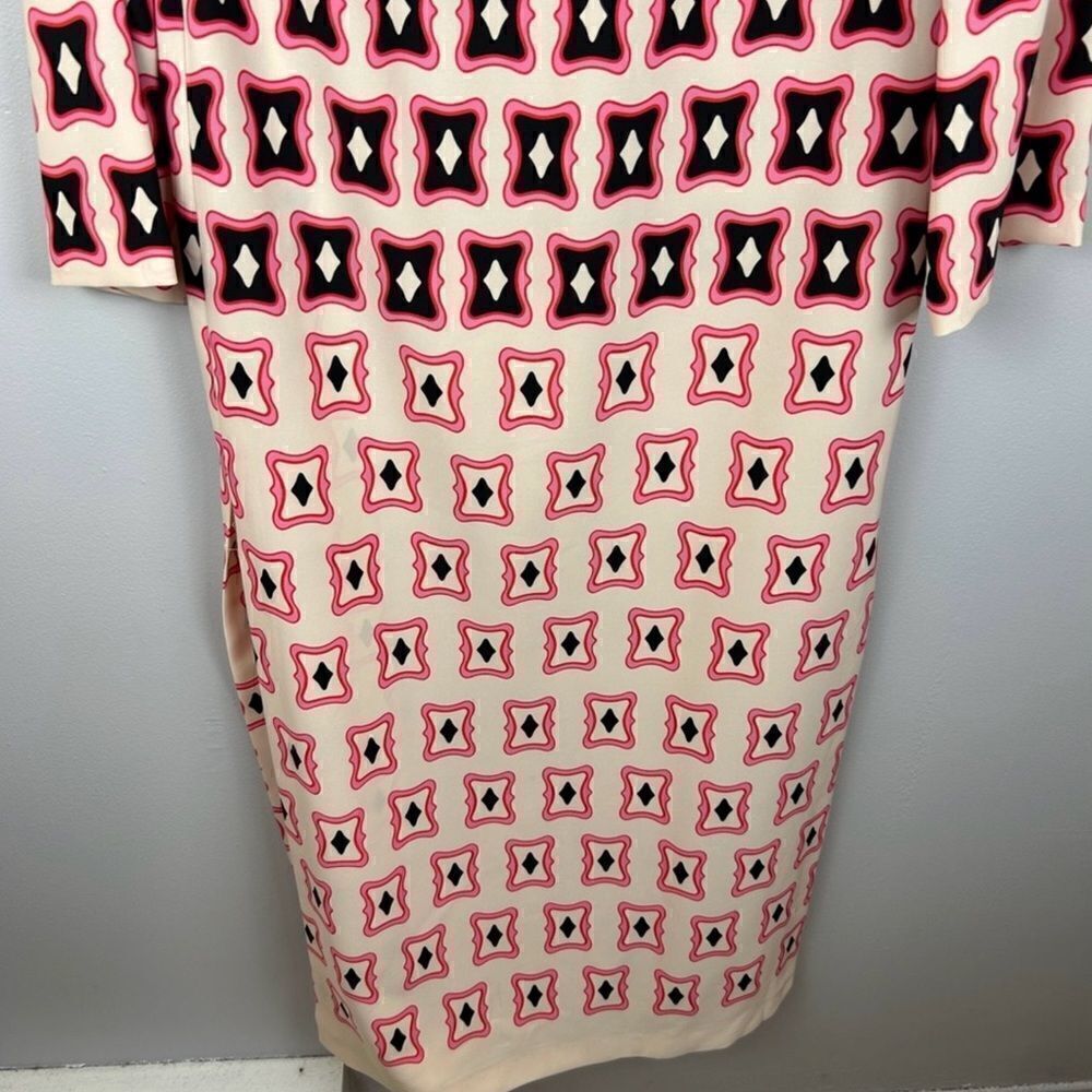 EUC Zara Retro Geometric Midi Long Sleeve Shift - Picture 9 of 12